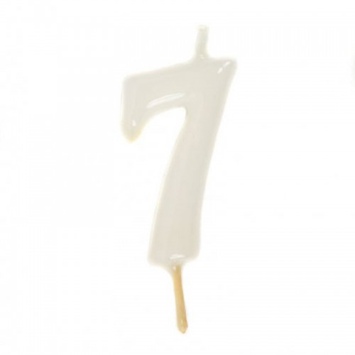 Vela Número 7 Branco